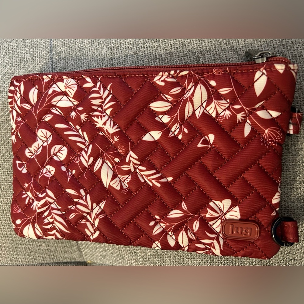 Lug Peekaboo Flourish Red crossbody pouch wristlet